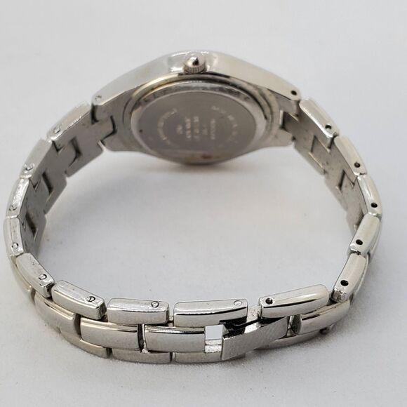 Folio Women's Watch 26MM Pink Dial Gray Bracelet Crystal Bezel 5.75" New Battery - Picture 8 of 14